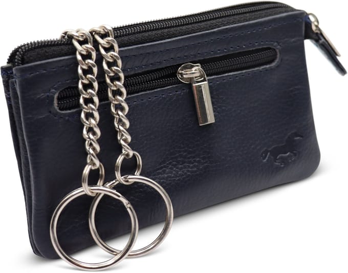 Safekeepers – Leren Sleuteletui – Sleuteltasje 2 Ringen – Blauw