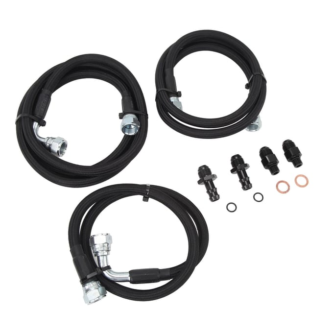 Kit de Durite de Refroidisseur de Transmission Résistant à la Rouille Scellé Tuyau de Refroidissement d'Huile de Transmission pour 2500 3500 black
