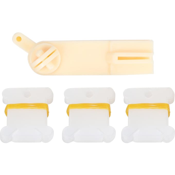 Borduurgaren organizerset kruissteek plastic spoel handmatige opwindmachine beige