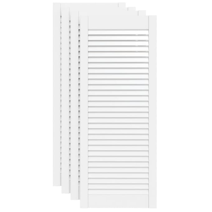 vidaXL - Kastdeuren - met - lamellen - 4 - st - 99,3x39,4 - cm - gwitrenenhout