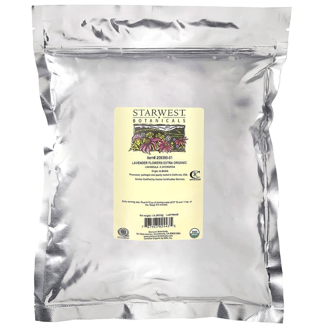 Fleur de Lavande Bio Extra, 453.6 G (1 livre) black