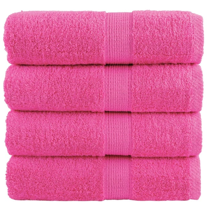 vidaXL - Gastendoekjes - SOLUND - 4 - st - 600 - g/m² - 30x50 - cm - roze