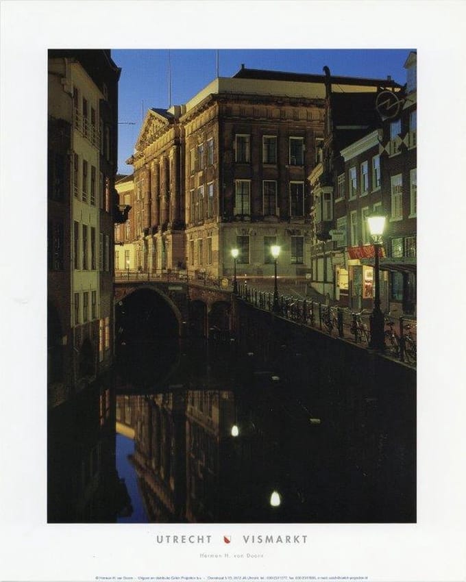 Vismarkt - Herman van Doorn - Utrechtse Poster - 35 x 50 cm