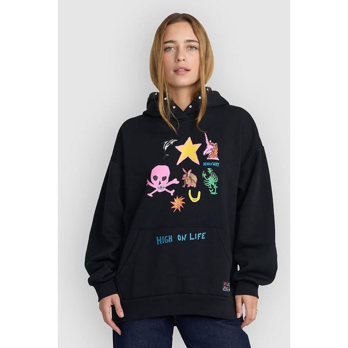 RVCA Dani Miller Oversized Hoodie zwart