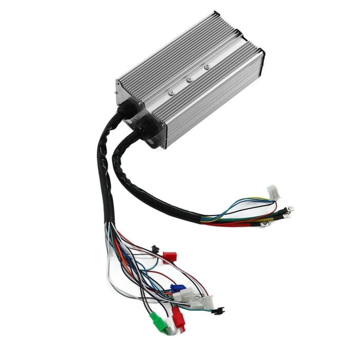 Borstelloze Motor Controller 36V 48V 60V 2000W 24 Transistors Dual Mode Aluminiumlegering Borstelloze Controller voor Elektrische Fiets gray