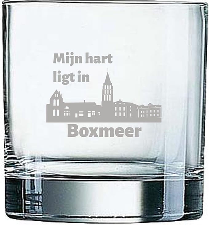 Gegraveerde Whiskeyglas 38cl Boxmeer