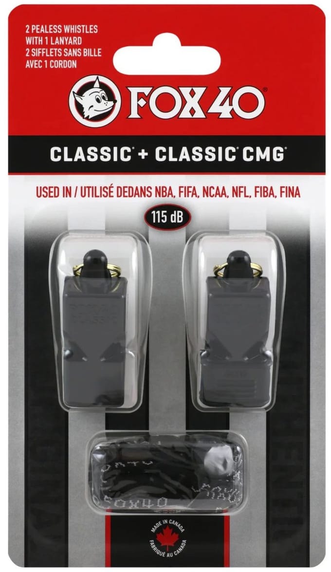 Fox 40 scheidsrechtersfluit - duopack - Fox 40 Classic & Fox 40 Classic CMG