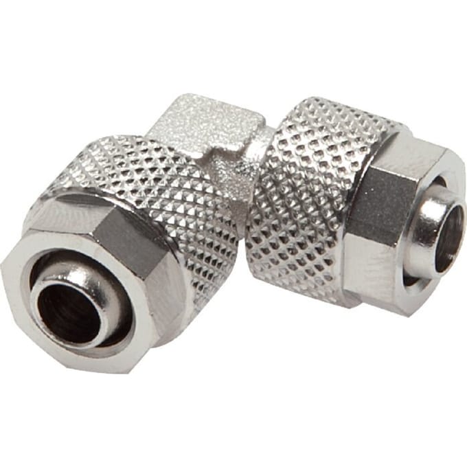 4x2 Vernikkeld Messing L-Opsteekkoppeling [2 Stuks]