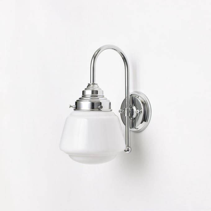 Wandlamp High Button Meander Chroom - Art Deco Trade