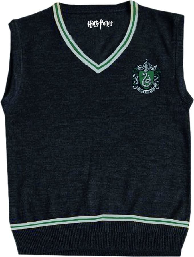 Harry Potter - Slytherin Heren mouwloze zwarte sweater - XXS