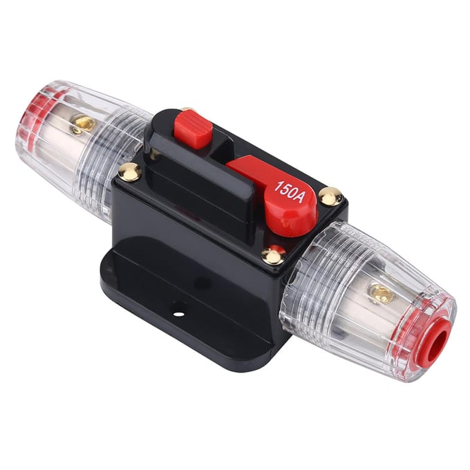 Auto Gemodificeerde Audio 150A Stroomonderbreker Handmatige Reset Schakelaar Zekeringhouder gray