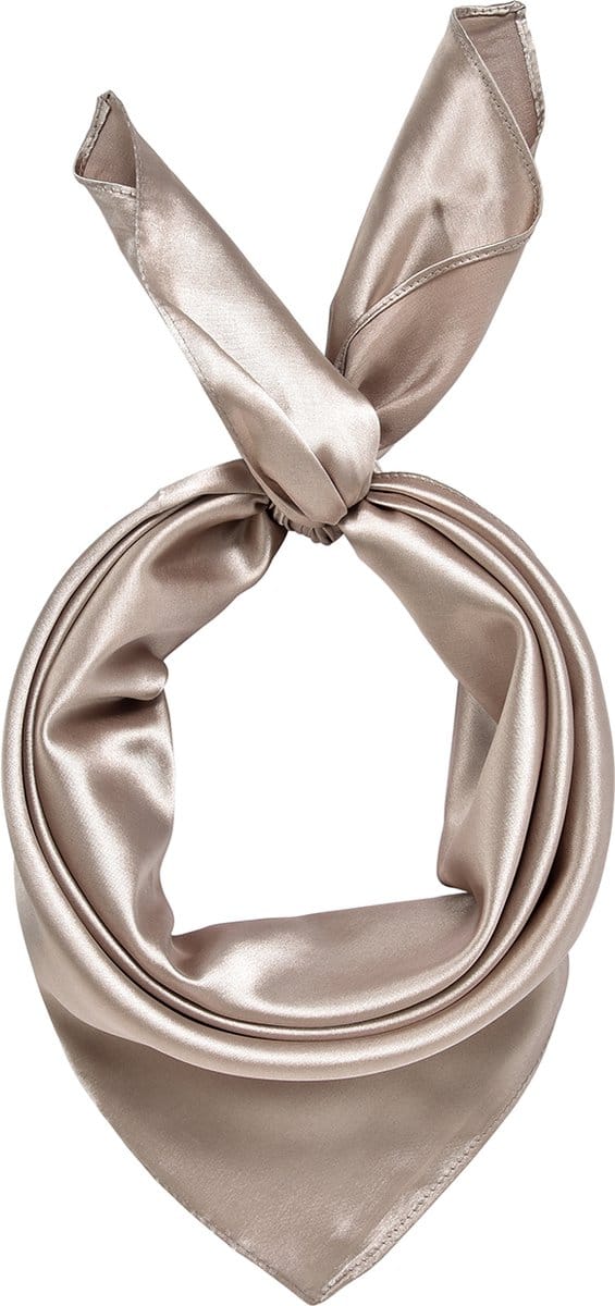 Emilie scarves - sjaal - satijn - champagne beige - vierkant 60*60 cm