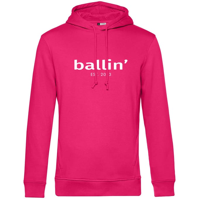 Heren Hoodies met Ballin Est. 2013 Basic Hoodie Print - Roze - Maat S