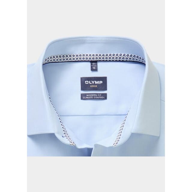 OLYMP Luxor 24/Seven Overhemd, modern fit, New Kent, Bleu