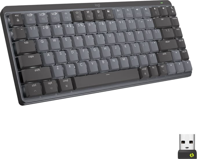 Logitech MX Mini Mechanical toetsenbord RF-draadloos + Bluetooth QWERTZ Zwitsers Grafiet, Grijs