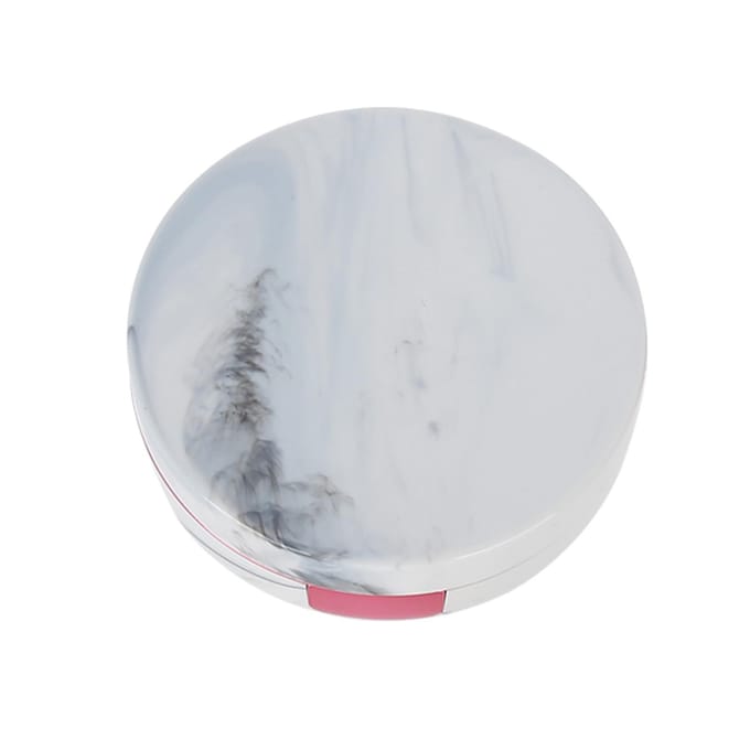 Lenzenbakje Draagbaar Plastic Marmerpatroon Oogverzorgingskit Container(Roze) rood