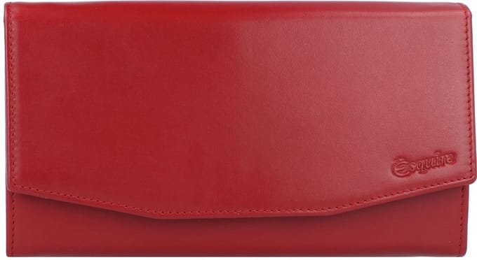 Esquire Nieuw Zijden Portemonnee Leer 18 cm - Dames - Horizontaal - rot