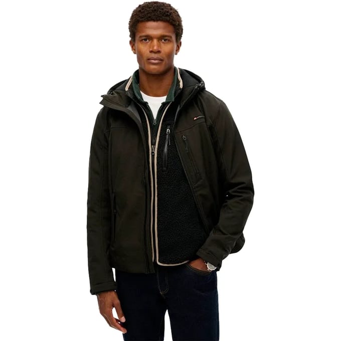 Superdry Hooded Softshell Trekker Jas Heren - Maat S