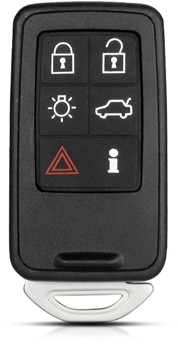 XEOD 6 Knops autosleutel geschikt voor Volvo - Autosleutelbehuizing - Sleutelbehuizing auto - Sleutel behuizing - 1 Stuks