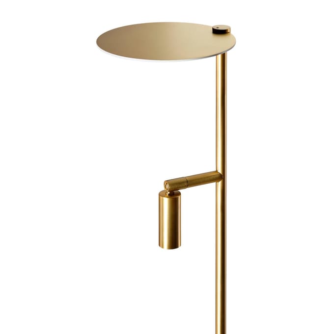 Carpyen LED vloerlamp Kelly, verstelbare spot, goud/goud