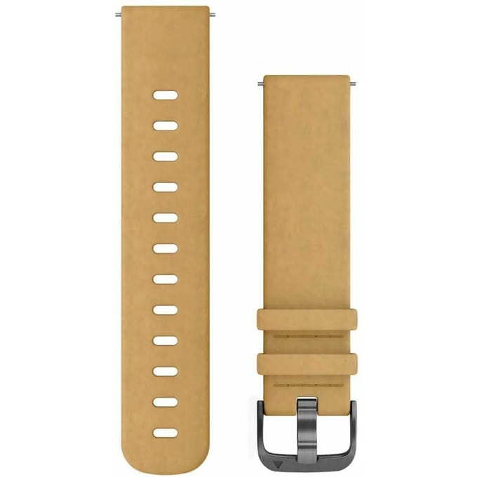 Garmin Quick Release Horlogebandje - 20mm Polsbandje - Suede Wearablebandje - Lichtbruin