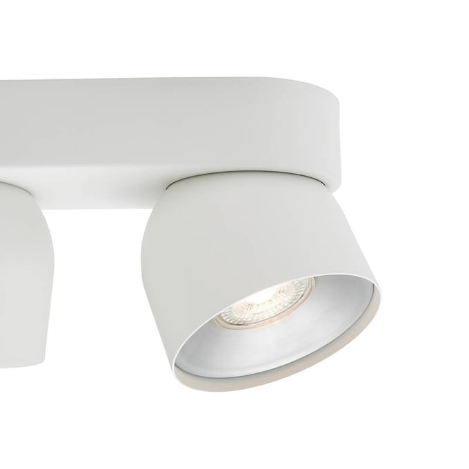 Nordlux Downlight Pitcher, wit/zilver, 2-lamps, metaal, GU10