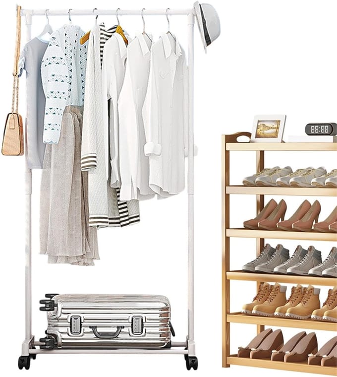Kledingrek Metaal - Kledinghangers - Dressboy -Wit