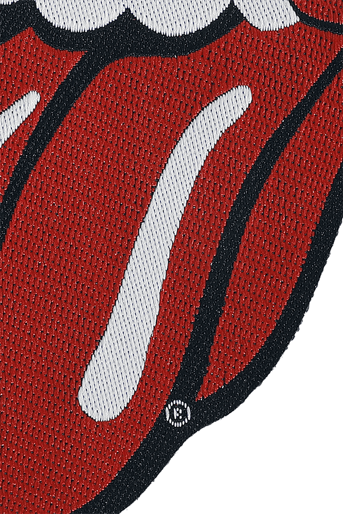 The Rolling Stones Patch - Tongue Cut Out - voor Geen - rood-zwart-wit