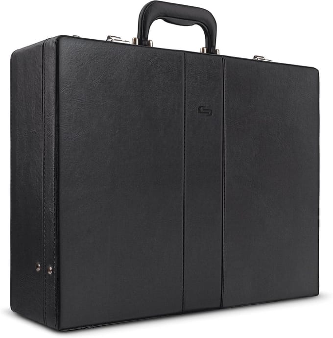Harde Aktetas met Combinatieslot voor Documenten en Laptop - Zwart