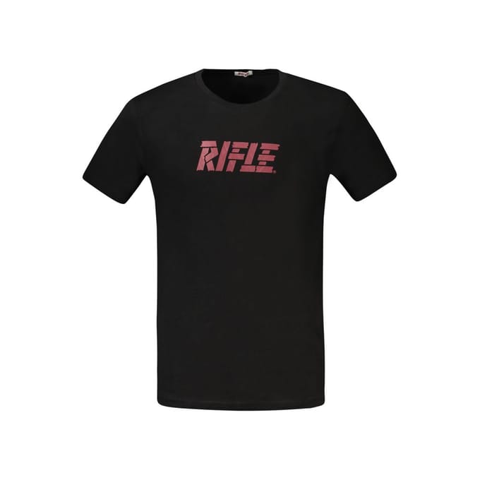 Rifle Zwart Katoenen T-Shirt