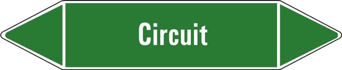 Circuit leidingmarkering op vel 126 x 26 mm - 5 per vel