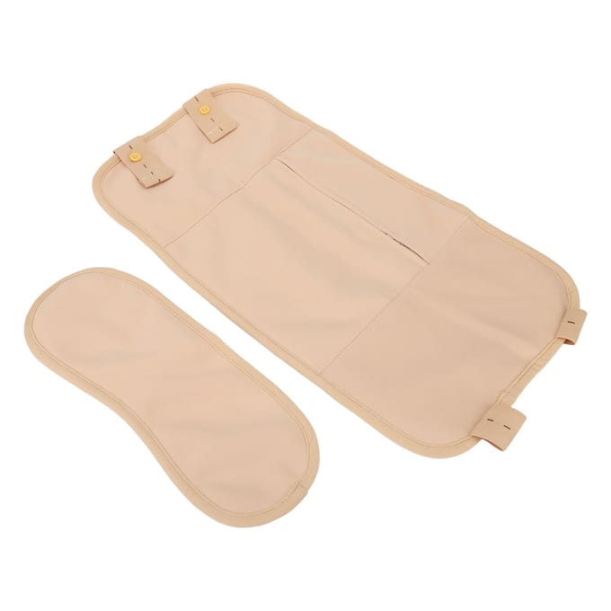 Ricinusolie Pakking Kit Herbruikbare Zachte Verstelbare Ricinusolie Nek Taille Wrap voor Insomnia Lever beige