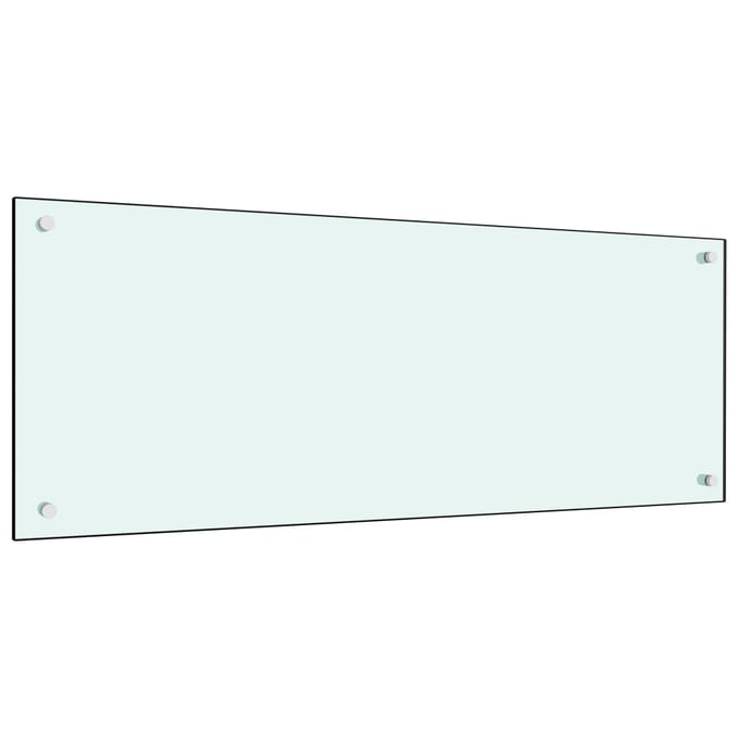vidaXL - Spatscherm - keuken - 100x40 - cm - gehard - glas - melkwit