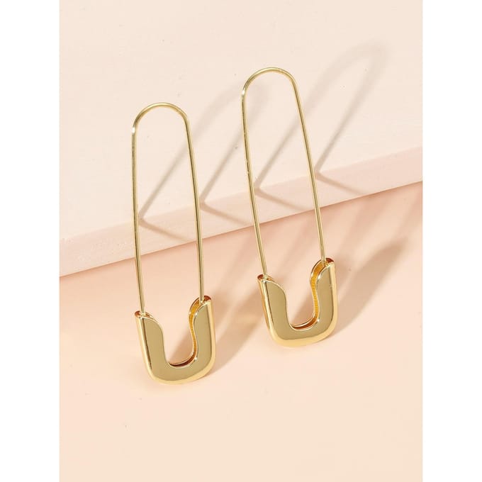 Boucles d'oreilles design épingle one-size beige