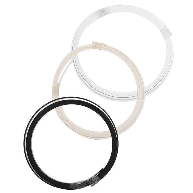 3 Stuks Purfling ABS Kunststof Gitaar Binding Strip Decoratieve Gitaar Strip 1610x5x1.5mm white