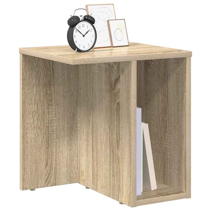 vidaXL - Bijzettafel - 2 - st - Sonoma - Eik - 37 - x - 32 - x - 40 - cm - Bewerkt - hout