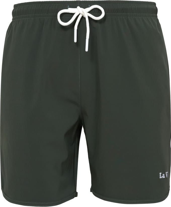 Zwemshort La V effen kleur olijfgroen S