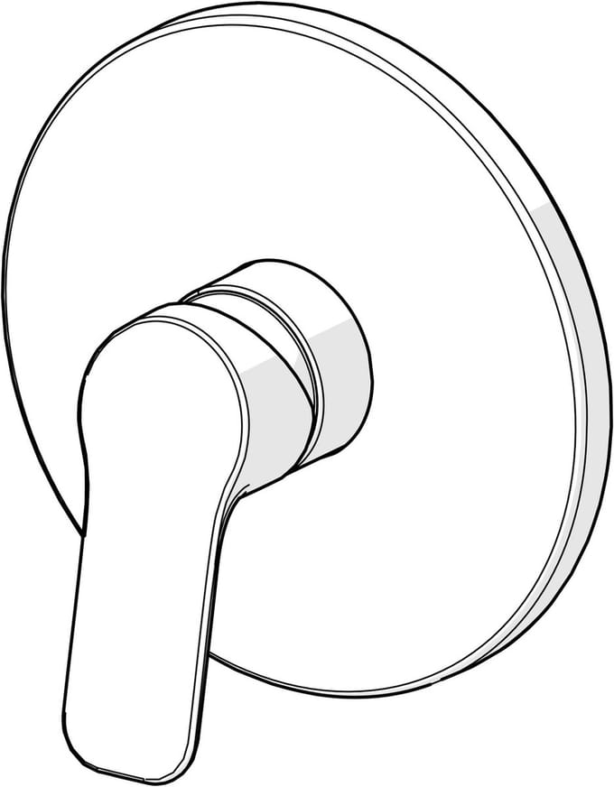 Hansa Basic - Inbouw douchekraan, chroom 80569003