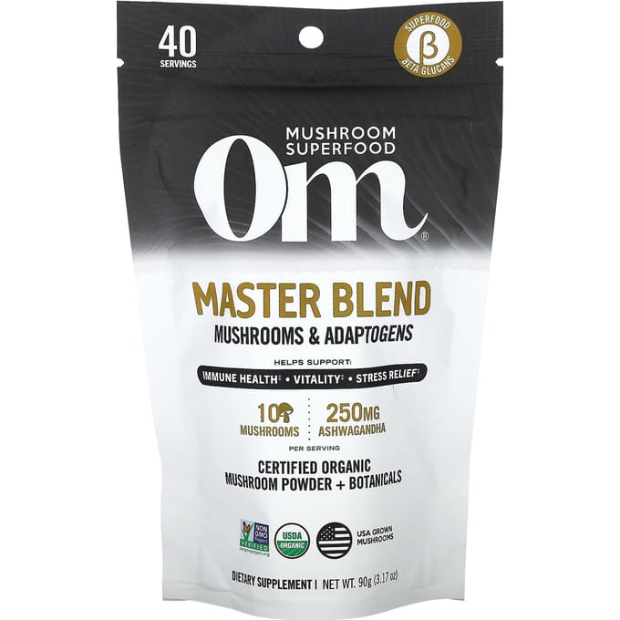 Master Blend, Gecertificeerd Biologisch Paddenstoelenpoeder + Botanicals, 90G(3,17 oz)