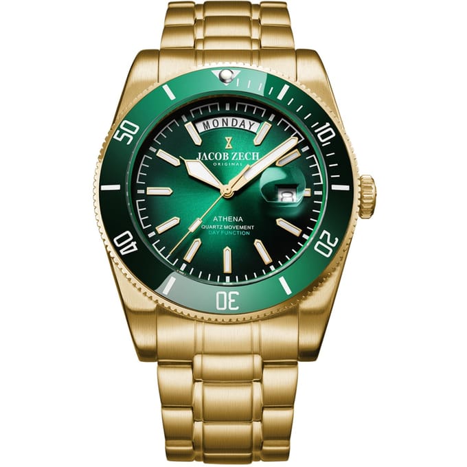 Jacob Zech - Heren Horloge Athena - Goud