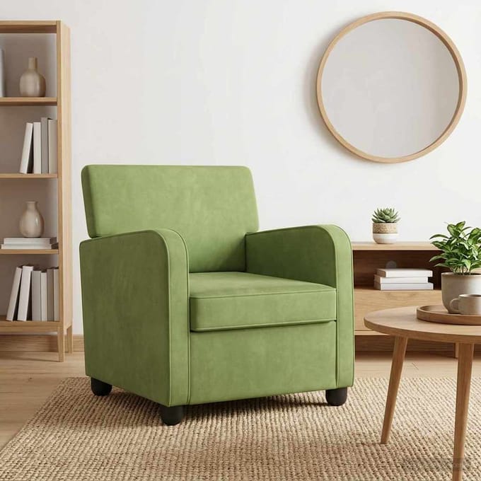 vidaXL - Fauteuil - Lichtgroen - fluweel