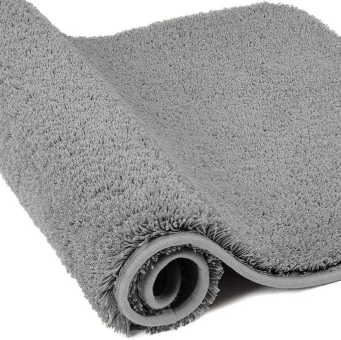 Omgoods - Microfiber Badmat - Super Dikke en Absorberende Badmat - 60 x 120 cm - Grijs