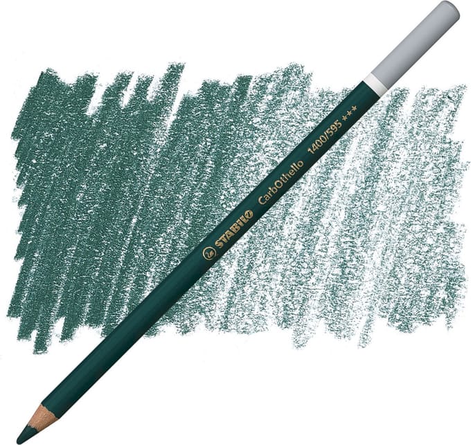 Kleurpotloden STABILO CarbOthello kalkpastel donkerloofgroen | 12 stuks