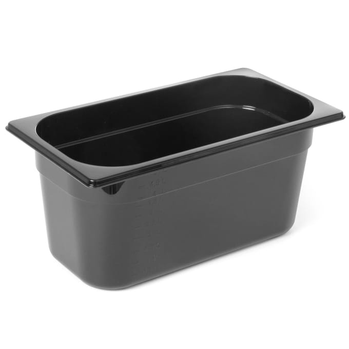 HENDI Gastronorm container – polycarbonaat – zwart – 4L – 325x176x100 mm