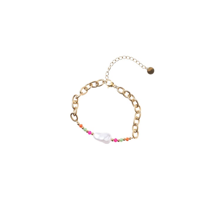 Go Dutch Label Armband (Sieraad) Bold Armband Grote Parel Goud