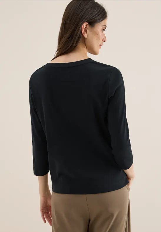 Shirt met geribde structuur