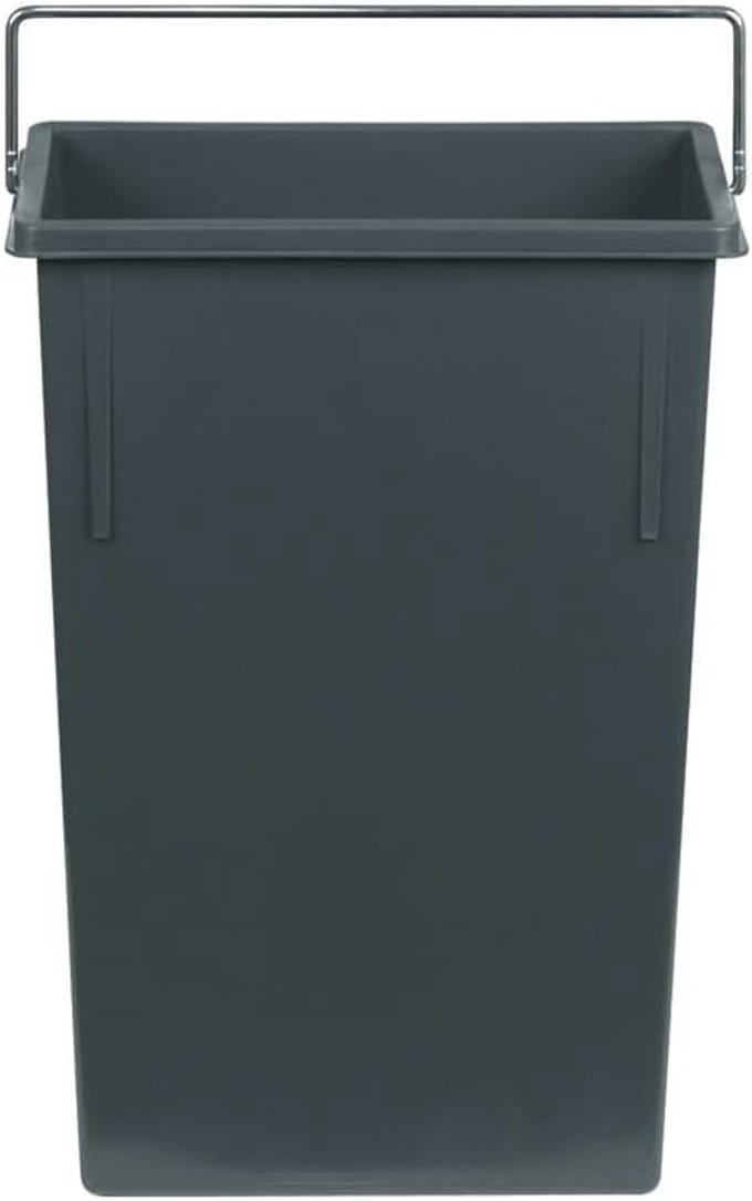 Binnenemmer - Reserve emmer - Afval scheiden - Met handvat - 7 liter - Donkergrijs