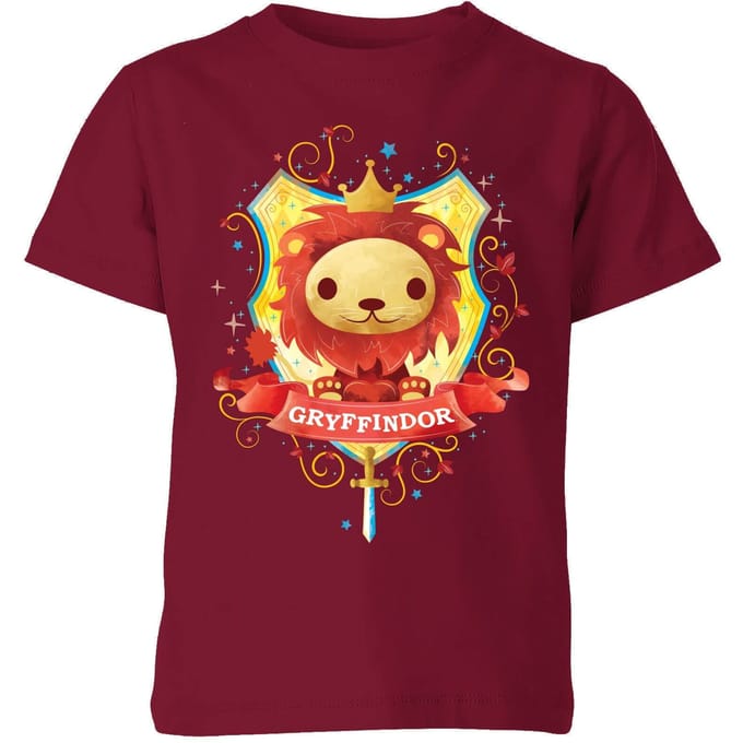 Harry Potter Gryffindor Kids' T-Shirt - Burgundy - 122/128 (7-8 jaar)