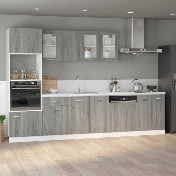 vidaXL - Onderkast - Lyon - 60x46x81,5 - cm - grijs - sonoma - eikenkleurig