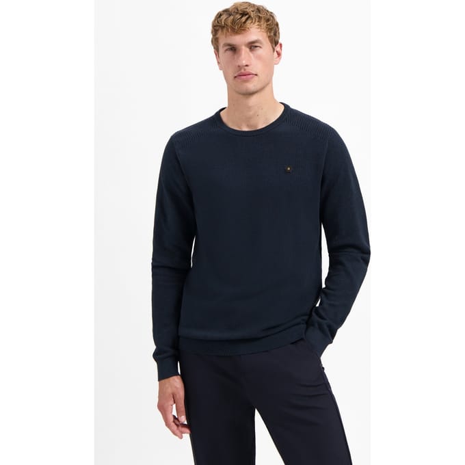 No Excess Pullover Crewneck Plated Structure Knit Night Größe: XL | Pullover Outlet | Herren | Schwarz